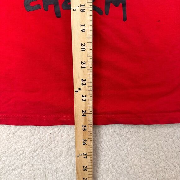 BKYS Shirt Mens Small Red Lucky Charm Stretch Embroidered Black Teddy Bear - Picture 5 of 12